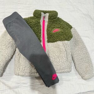 Nike Sherpa Jacket and Leggings Set